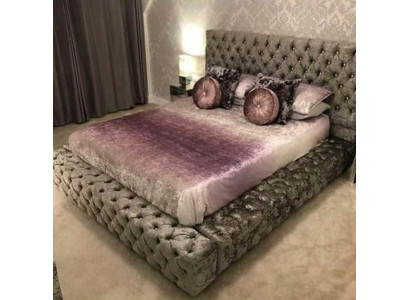 Chesterfield 180x200 kaksivuodepeite huonekalu pehmuste tekstiili sängyt luksus muotoilu runko