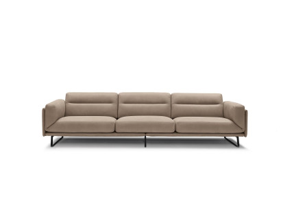 Sohva 4-istuttava Nahkasohva Design-sohva Beige Luksusverhoilu Nelipaikkainen xxl