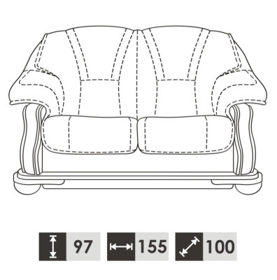 Johtajansohva Kulmasohva Sofa Istuinpatja Garnituuri Olohuonekalusto
