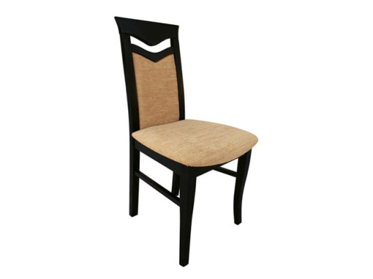 2x Tuoli Design Puu Kangas Pehmustetut Tuolit Ravintola Ruokailuhuone Tekstiili