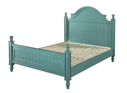 Vihreä sänky Käytännöllinen pehmustettu sänky Luksus Parisänky Makuuhuoneen design-sänky Sängyt