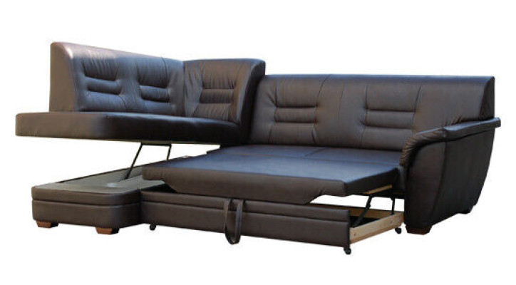 Runde Chesterfield Design Sänky Makuuhuone Tekstiili Nahka Päällyste Purppura Pyöreä Luksus