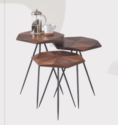 3x Sohvapöytä Kahvipöytä Sivupöytä Design Olohuonepöytä Pöydät