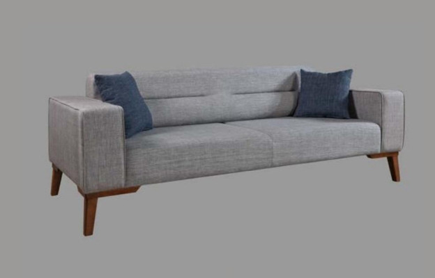 Valkoinen kulmasohva Design olohuone L-muotoinen sova Verhoiltu huonekalu Puurunko