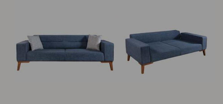 Valkoinen kulmasohva Design olohuone L-muotoinen sova Verhoiltu huonekalu Puurunko
