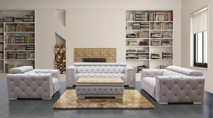 Nukketyynysohvasarja Nahka Design Chesterfield Sohvakalusto 3+2+1 9914 Uusi