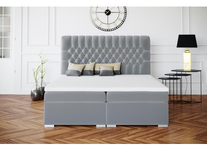 Boxspring-sänky Hotelli Kaksois Chesterfield Luksusvuode Patja Laatikosto Toiminto