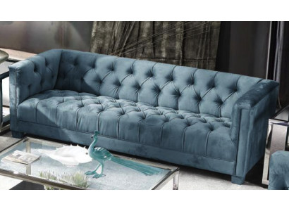 Turkis Samt Velvet Sohva # Chesterfield Luxustuotteet # Englantilainen Sohva jvmoebel ®