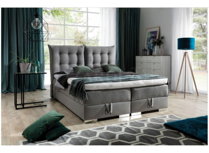 Boxspringvuode Klassinen Muotoilu Pääty Englanninvuoet Parisänky Beige Sänky