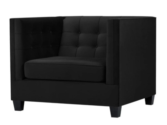 Chesterfield Sessel Kreative Möbel Textil Stoff Schwarz Neu Wohnzimmer