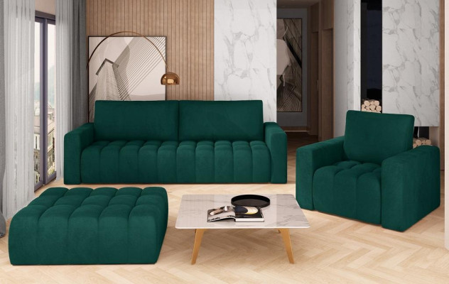 Sohvakalusto 3+1+1 Istuinpaikka Set Design-sohva Päällystetty sohva Klassinen 3-osainen