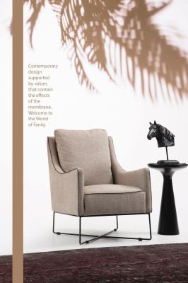 Siipi tuoli nojatuolilla istuva cocktail -nojatuolikangas olohuone moderni beige