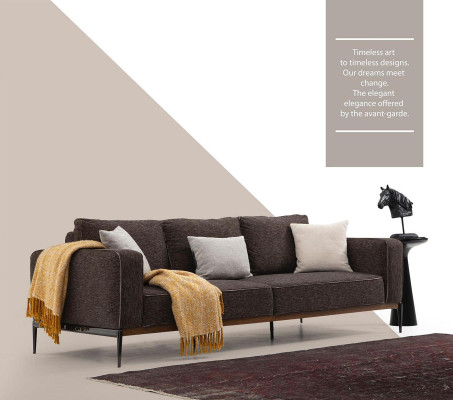 Kaksi SEATER -sohva 2 istuvaa kangassohvaa moderni muotoilu olohuone harmaa