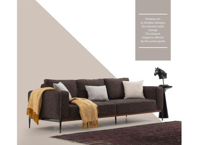 Kaksi SEATER -sohva 2 istuvaa kangassohvaa moderni muotoilu olohuone harmaa