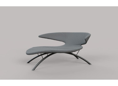 Chaiselongue nojatuolin lounge tuoli lounger kangas moderni istuinharmaa istuin