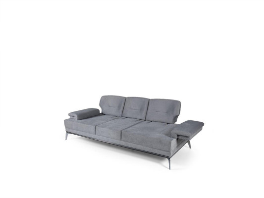 Sohva Stoffsofa Design Kolmipaikkainen Harmaa 3-istuttava Pehmustettu sohva Istumasarja