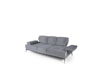 Sohva Stoffsofa Design Kolmipaikkainen Harmaa 3-istuttava Pehmustettu sohva Istumasarja