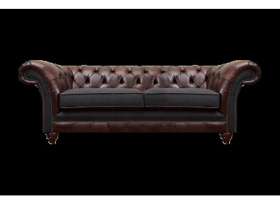 Braun-Harmaa Chesterfield Ylellinen Kaksipaikkainen Olohuoneen Sohva