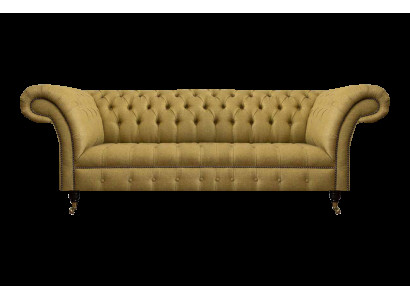 Chesterfield Keltainen Sohva Olohuone Kolmen Hengen Ylellinen Arvokas Huonekalut