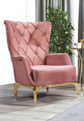 Chesterfield Rosa Lounge -tuolisuunnittelijan verhoilu yksittäiset ylelliset huonekalut