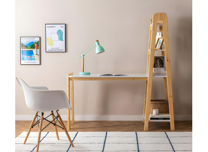 Kompakti valkoinen tietokonepöytä Luksuskirjoituspöytä Designer-huonekalut