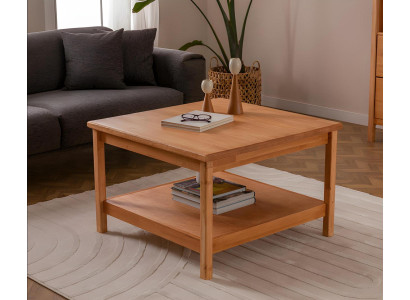 Brauner sohvapöytä Design olohuone kahvipöytä Puu hyllypöytä