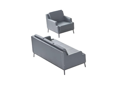 Työhuoneen sarja tummanharmaa 3-istuttava nojatuoli yksivärinen moderni design