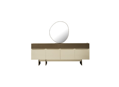 Braun-Beige Keittiökaluste Suunnittelija Ruokailuhuoneen Huonekalut Ylellinen Komero