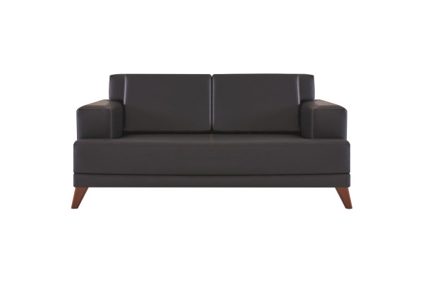 Sitzmöbel Sofa-Set 3-Sitzer 2-Sitzer Sessel Modern Schwarz Ledersofas