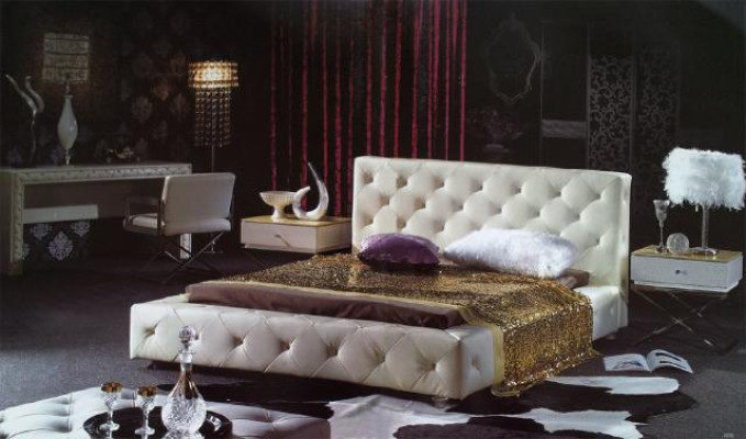 Tyylikäs suunnittelija sängyn sängyn sänky Chesterfield verhoiltu sänky Wohnbett uusi