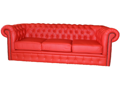 Chesterfield -verhoilu sohva 3-istuttava klassinen *Uusi*