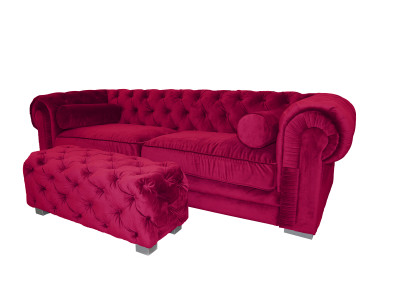Chesterfield-sohva Polster Designer-sohvat Sofa-kokonaisuus Couch SLIII Sohva №39