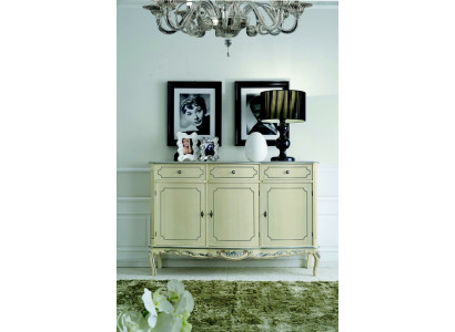 Design-huonekalut Tyylikäs Klassinen Lipasto Valkoinen Sideboard Puu Italialainen