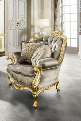 Sessel Relax Stoff Lounge Club -tyynyjen suunnittelu sohva sohva istuin Luxury Gold uusi