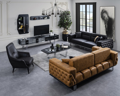 Kaksi SEATER -sohva 2 istuvaa kangasta beige moderni muotoilu olohuone ylellisyys