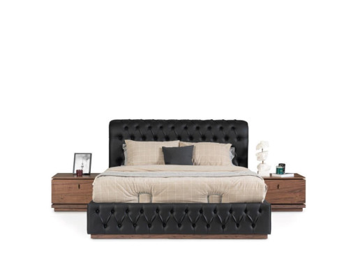 Klassinen sänky Luxury Chesterfield puinen makuuhuone Hotelli Barokki huonekalut Sängyt