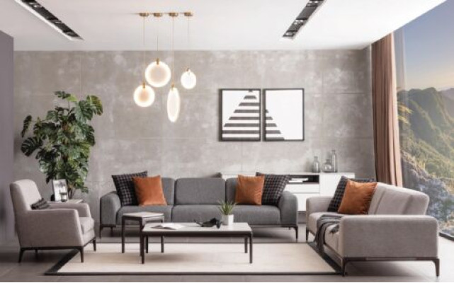Sohva 4 istuttava väri harmaa olohuone design tyyli huonekalut moderni uusi