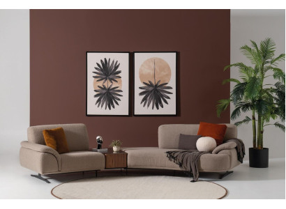 Olohuoneen designsofa 5 istuinpaikkaa tekstiilivuodesohva täysverhoiltu sohva uusi ruskea