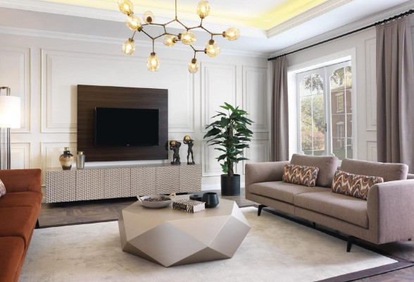 Olohuone sohvapöytä pöytä design huonekalut luksus sisustus soiva beige