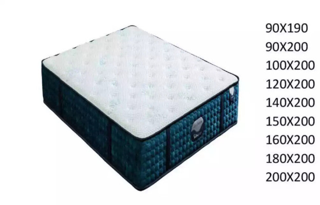 Kuninkaankokoinen patja Paksut luksuspatjat 200x200cm 50cm paksu Ortopedinen