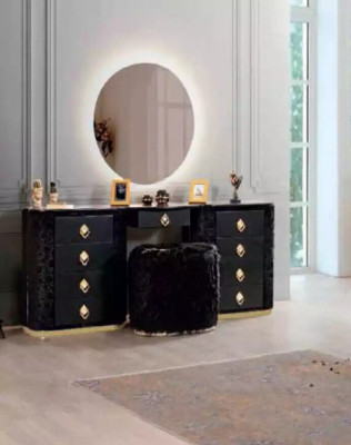 Meikkipöytä Set Konsoli Peili Makuuhuonekalut Design Jakkara Set Uusi