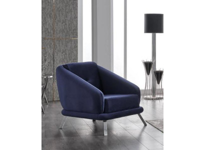 Sessel Luxus Olohuone Modern Design Tekstiili Huonekalut Luxus Istuin Sininen