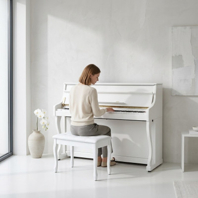 Digitaalinen piano täysin avoimella kannella, korkealaatuinen viimeistely