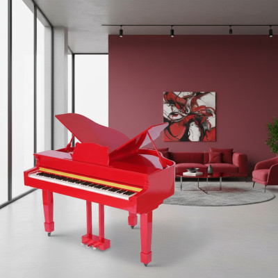Kiiltävä punainen digipiano