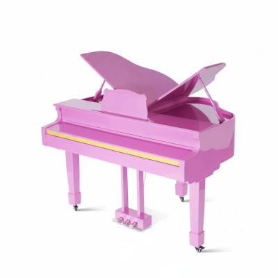 Kiiltävä digitaalinen piano vaaleanpunaisena