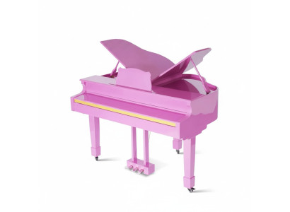 Kiiltävä digitaalinen piano vaaleanpunaisena