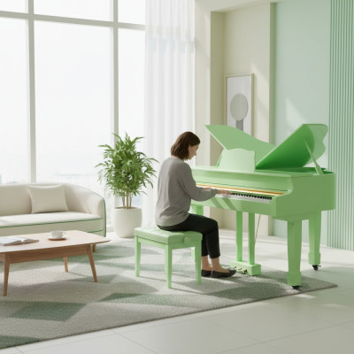 Digitaalinen piano kiiltävällä pinnalla