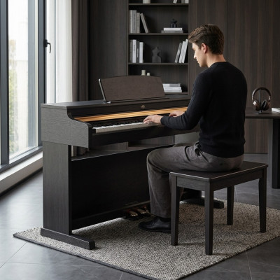 Digitaalinen piano kotiin 137 cm Musta