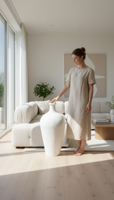 XXL Deko Maljakko Kukka Design Lattia Koriste Ruukku Antiikki Tyyli Huone Maljakko 92 cm Uusi