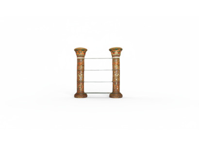Regal Lasvitriini Egyptiläinen Hyllyt Vitriinit XXL Pylväät 180 cm Pylväs Egypti Uusi